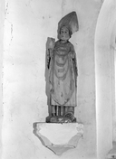 Statue (d'applique, petite nature) : saint évêque non identifié, chapelle Saint-Germain (Séglien)