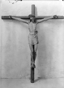 Croix (d'applique, petite nature) : Christ en croix, église paroissiale Saint Pierre (Maël-Carhaix)
