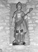Statue (d'applique, petite nature) : saint Adrien, presbytère (Meucon)