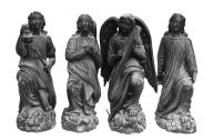 Statue (4, statuette) : anges, église paroissiale Saint-Faron (Pouldreuzic)