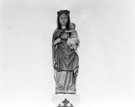 Statue (d'applique, petite nature) : Vierge à l'Enfant, dite Notre-dame du Bon secours, chapelle Sainte-Catherine (Mespaul)