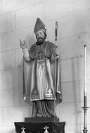 Statue (d'applique, petite nature) : Saint Nicolas, église paroissiale Notre-Dame-de-l'Assomption (Crevin)