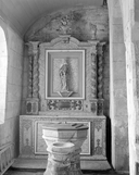 Retable, autel (autel tombeau, retable architecturé), dit de la Vierge (anciennement autel retable numéro 4), église paroissiale Saint-Vinoc (Plouhinec-29)