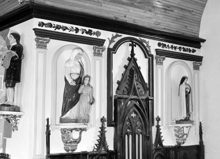 Retable (2, autel secondaire, en pendant, retable architecturé), église paroissiale Sainte-Marie-Madeleine (Meucon)