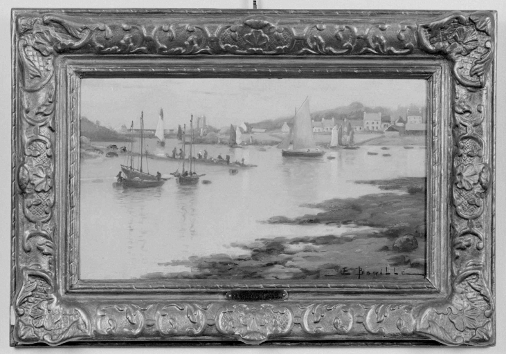 Tableau : Ploumanac'h, lumière grise sur le port