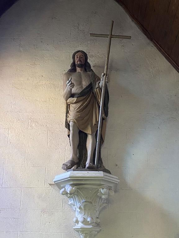 Statue : Saint Jean-Baptiste, église Saint-Pierre (Lanouée fusionnée en Forges de Lanouée en 2019)