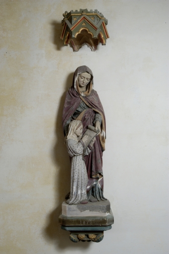 Groupe sculpté : Education de la Vierge