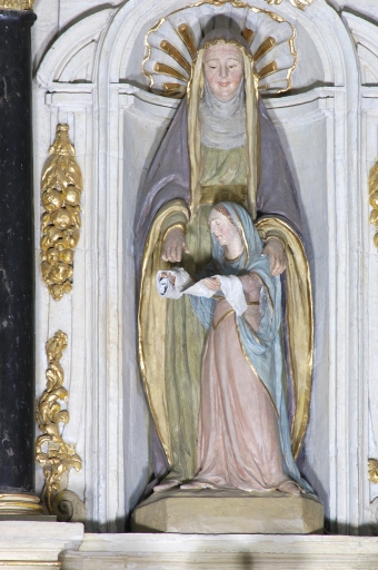 Groupe sculpté : Education de la Vierge