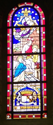 Verrière à personnages de la baie 7 : Mort de saint Joseph