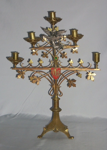 Paire de chandeliers d'église