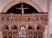 Tribune, chapelle Saint-Fiacre (Le Faouët)
