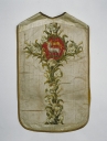 Ornement blanc 8 : chasuble, étole, bourse de corporal (Maure-de-Bretagne fusionnée en Val d'Anast en 2017)