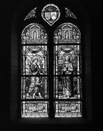 Verrières (2) (verrière hagiographique) (baies 5 et 7), église paroissiale Saint-Saturnin (Sarzeau)