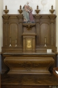Ensemble de l'autel de la Vierge : autel, tabernacle, retable, 2 gradins d'autel, degré d'autel