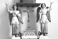 Statue (2, statuette) : anges, église paroissiale Saint-Justin (Guiler-sur-Goyen)