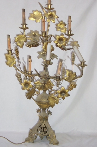 Paire 1 de chandeliers d'église