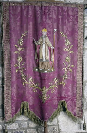 Bannière de procession : Immaculée conception ; Saint Lubin