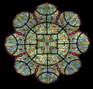 Verrière décorative de la baie 00 (rose)