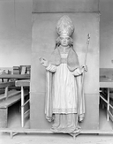 Statue (d'applique, petite nature) : saint Corentin, église paroissiale Saint-Faron (Pouldreuzic)