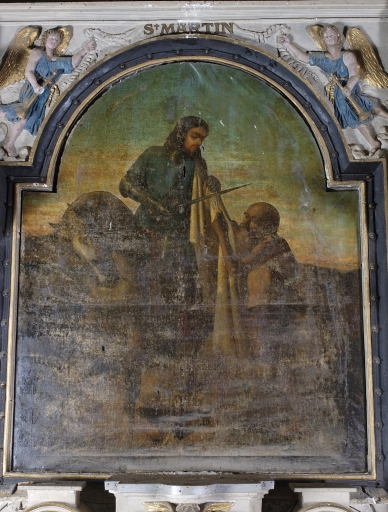 Tableau d'autel : Saint Martin partage son manteau
