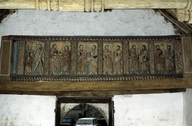 Tribune : les apôtres, chapelle Saint-Gildas (Malguénac)