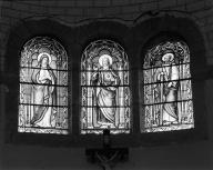 Verrière (3, verrière figurée) : sainte famille (baies 0,1,2), église paroissiale Saint-Servais (La Trinité-Surzur)