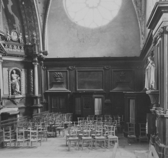 Lambris de revêtement du croisillon sud