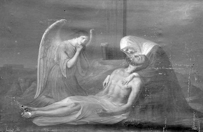 Tableau : la Descente de croix, église paroissiale Sainte-Marie-Madeleine (Meucon)