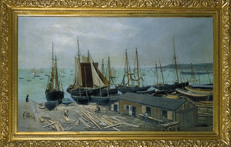 Tableau : Cancale, le chantier naval