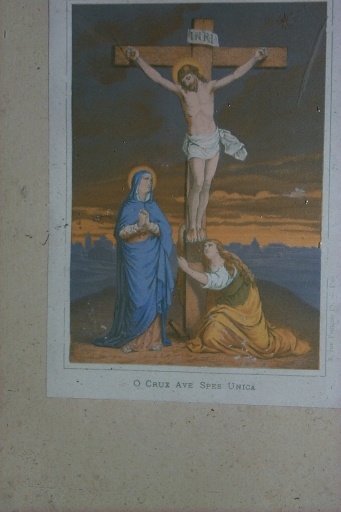 Ensemble de 2 dessins : Calvaire avec la Vierge et sainte Marie-Madeleine