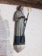 Statue : Saint Benoît de Nursie, chapelle Saint-Barthélemy (Pleucadeuc)