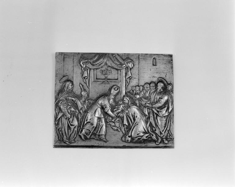 Bas-relief (plaque historiée), église paroissiale Saint-Patern (Séné)