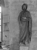 Statue (d'applique, petite nature) : saint Barthélémy, chapelle Saint-Barthélémy (Meucon)