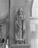 Statue (d'applique, grandeur nature) : saint Enéour, église paroissiale Saint-Eneour (Plonéour-Lanvern)