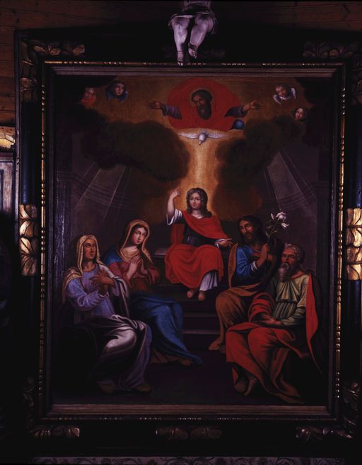 Tableau d'autel : Sainte Parenté, chapelle Saint-Mélec (Lanouée fusionnée en Forges de Lanouée en 2019)