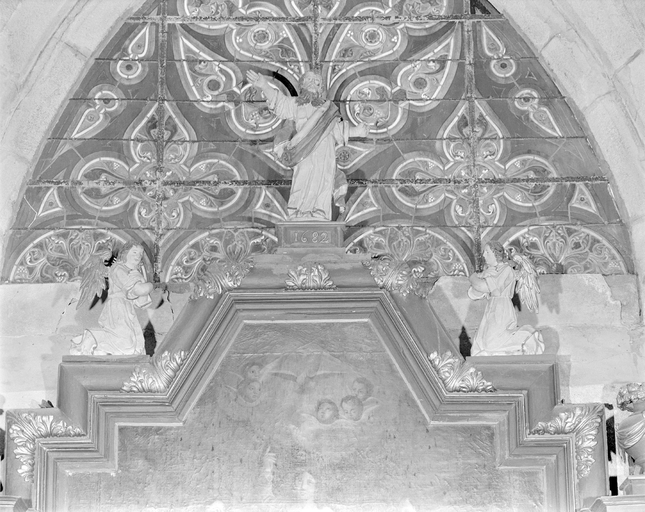 Statue (3, statuette) : Christ bénissant (2) anges, église paroissiale Notre-Dame (Bringolo)