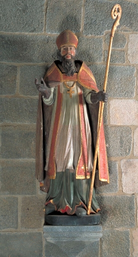 Statue sur culot : saint Firmin (Saint-Pierre-de-Plesguen fusionnée en Mesnil-Roc'h en 2019)
