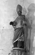 Statue (d'applique, petite nature) : saint évêque, église paroissiale Sainte-Colombe (Sainte-Colombe)