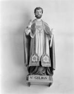 Statue (petite nature) : saint Gildas, église paroissiale Saint-Armel (Saint-Armel)