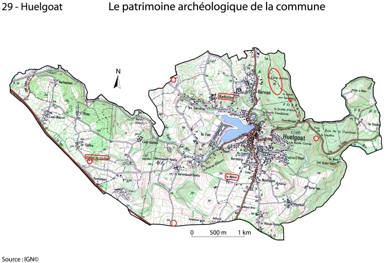 Le patrimoine archéologique de la commune de Huelgoat