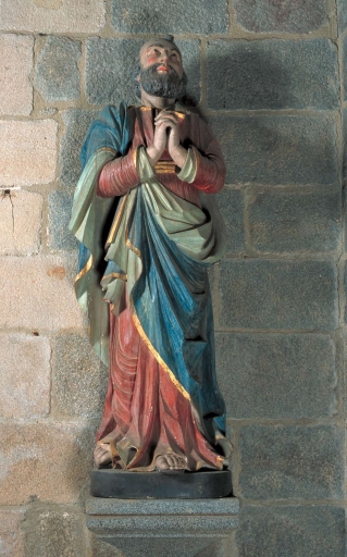 Statue sur culot : saint Pierre (Saint-Pierre-de-Plesguen fusionnée en Mesnil-Roc'h en 2019)