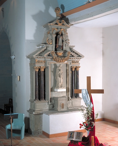Ensemble de l'autel de la Vierge : autel, tabernacle, retable