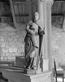 Statue (d'applique, petite nature) : saint Herbot, chapelle de la Trinité (Plozévet)