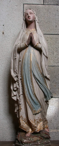 Statue sur socle : Vierge, dite Notre-Dame de Lourdes
