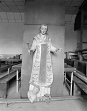 Statue (d'applique, petite nature) : saint Mathurin, église paroissiale Saint-Faron (Pouldreuzic)