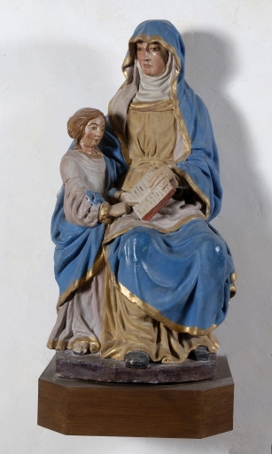 Groupe sculpté : Education de la Vierge