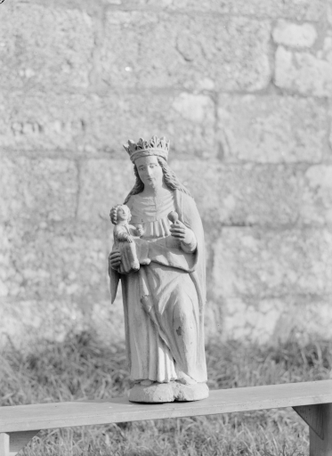 Statue : Vierge à l'Enfant, chapelle Saint-Sébastien (Poullaouen)