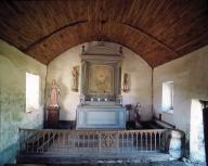 Ensemble du maître-autel : autel, retable, tableau, chapelle Saint-Sébastien (La Grée-Saint-Laurent)