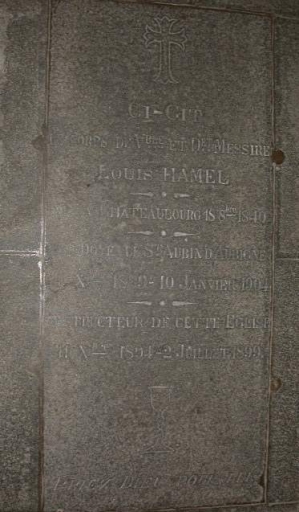 Dalle funéraire de l'abbé Louis Hamel
