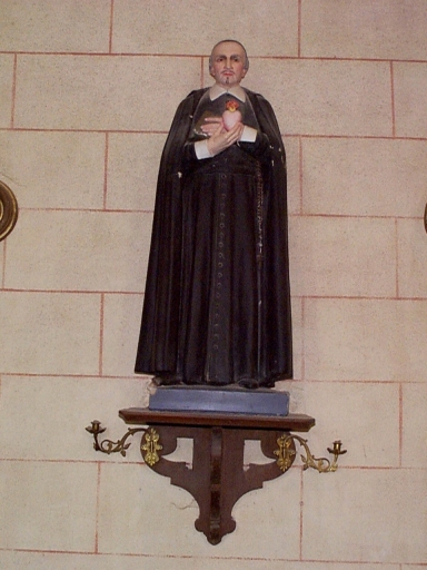 Statue : saint Jean Eudes (?) ; saint Louis-Marie de Montfort (?) ; culot